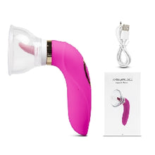 Load image into Gallery viewer, Clitoral Sucking & Licking Massager with Tongue & 2 Cups (Short)