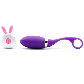 12 Speeds Purple Color Remote Control Rechargeable Silicone Vibrating Egg