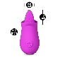 Load image into Gallery viewer, 10 Speeds Purple Color Silicone Flower Shape Vibrator with Tongue
