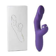 Load image into Gallery viewer, 10-Speed Purple Color Silicone G-Spot Vibrator with Clitoral Massager and Heating Function
